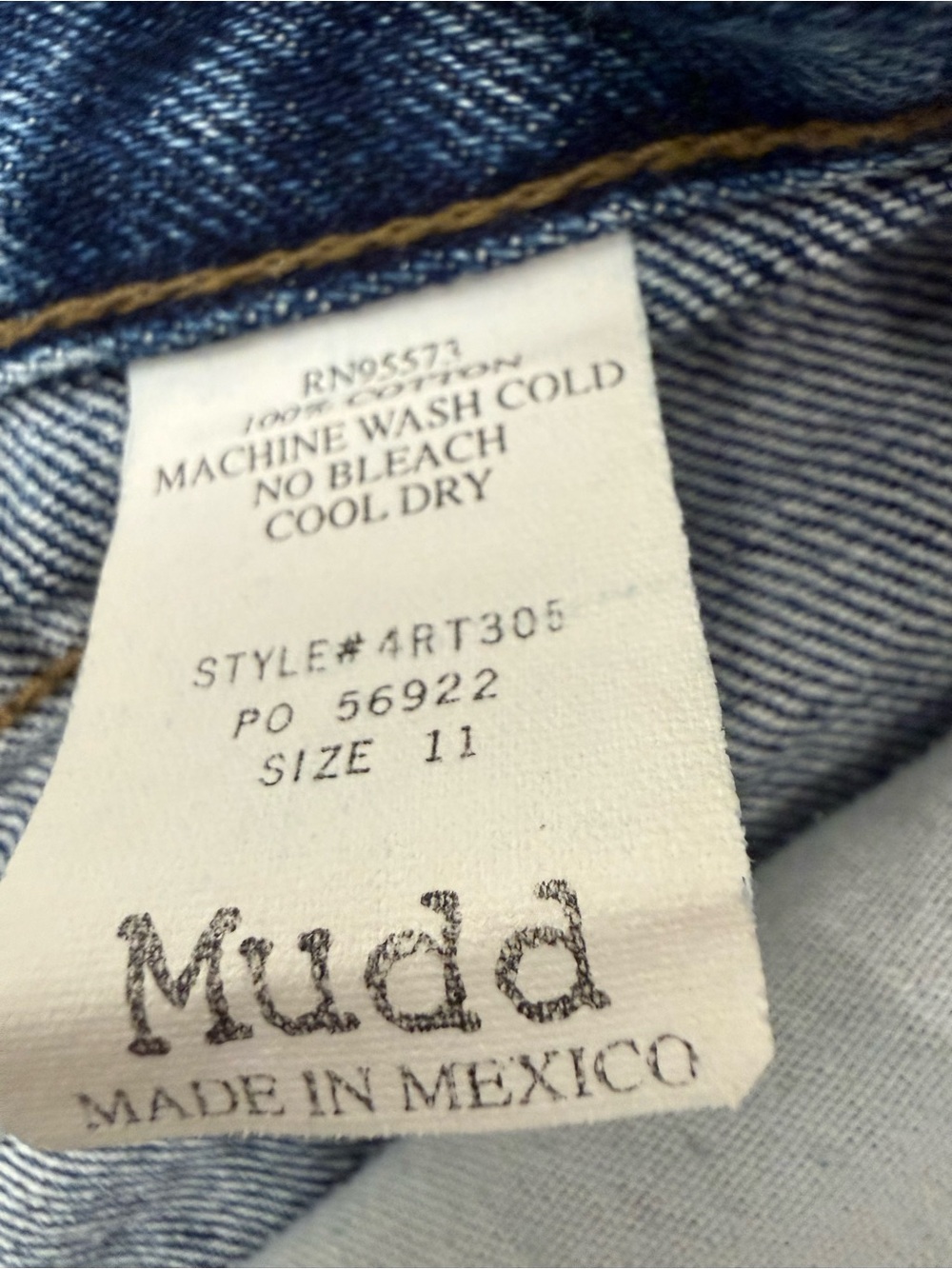 Mudd Vintage Y2K Denim Shorts 11 Blue Jean Booty Shorts 90’s Retro - Picture 3 of 7
